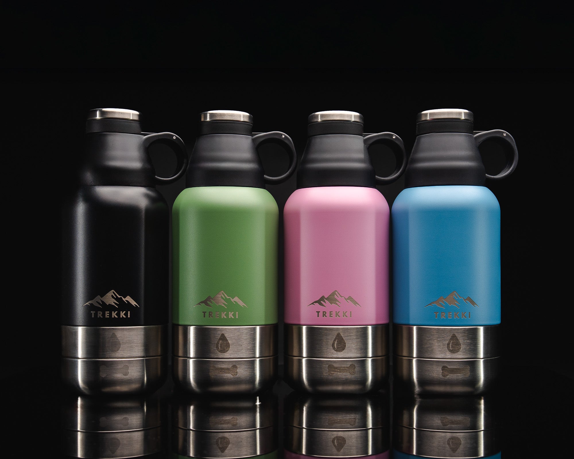 TREKKI - 3 in 1 Water Bottle for Dogs including Buddy Bag