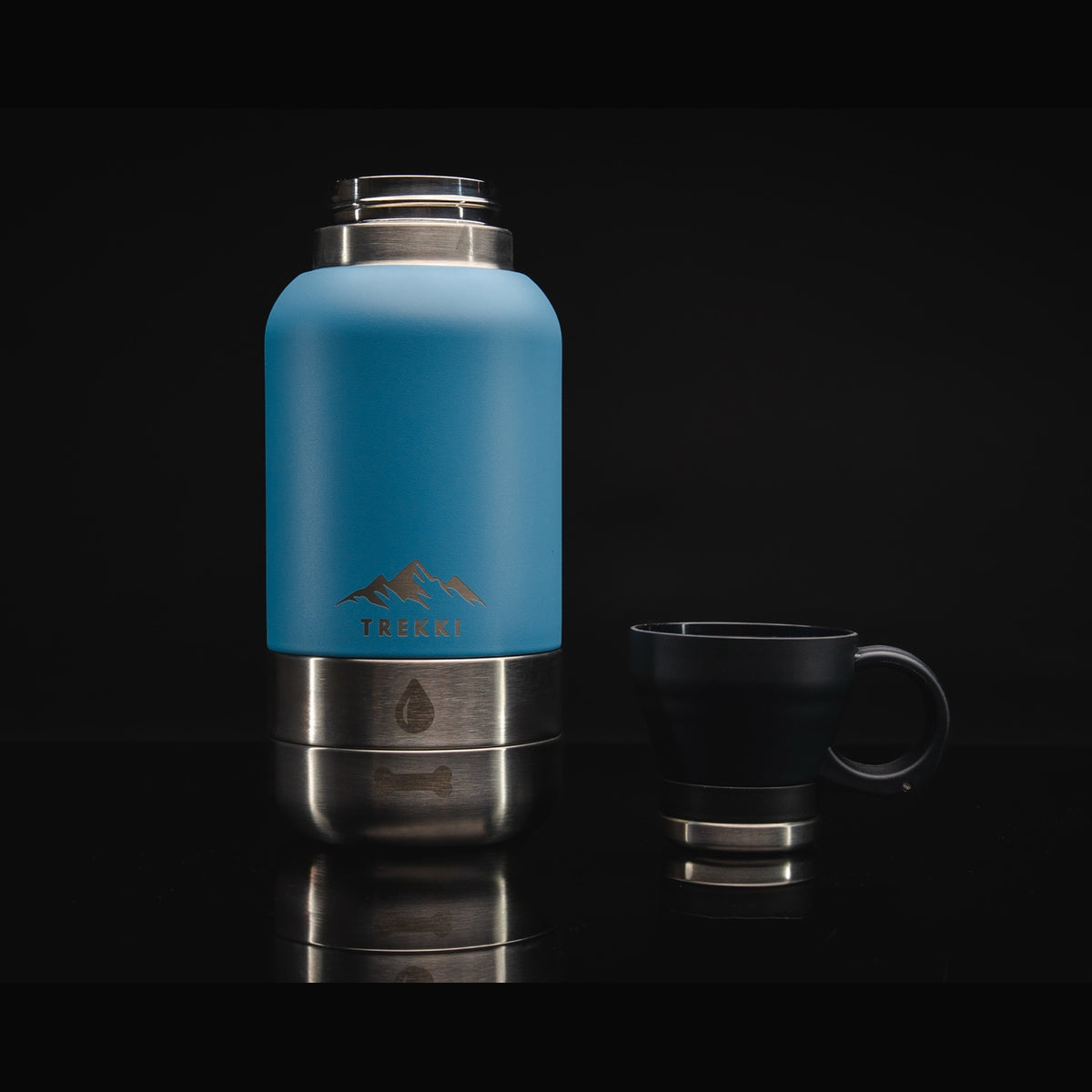 TREKKI 3 in 1 Water Bottle for Dogs including Buddy Bag