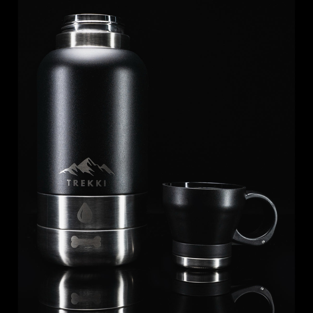 TREKKI 3 in 1 Water Bottle for Dogs including Buddy Bag