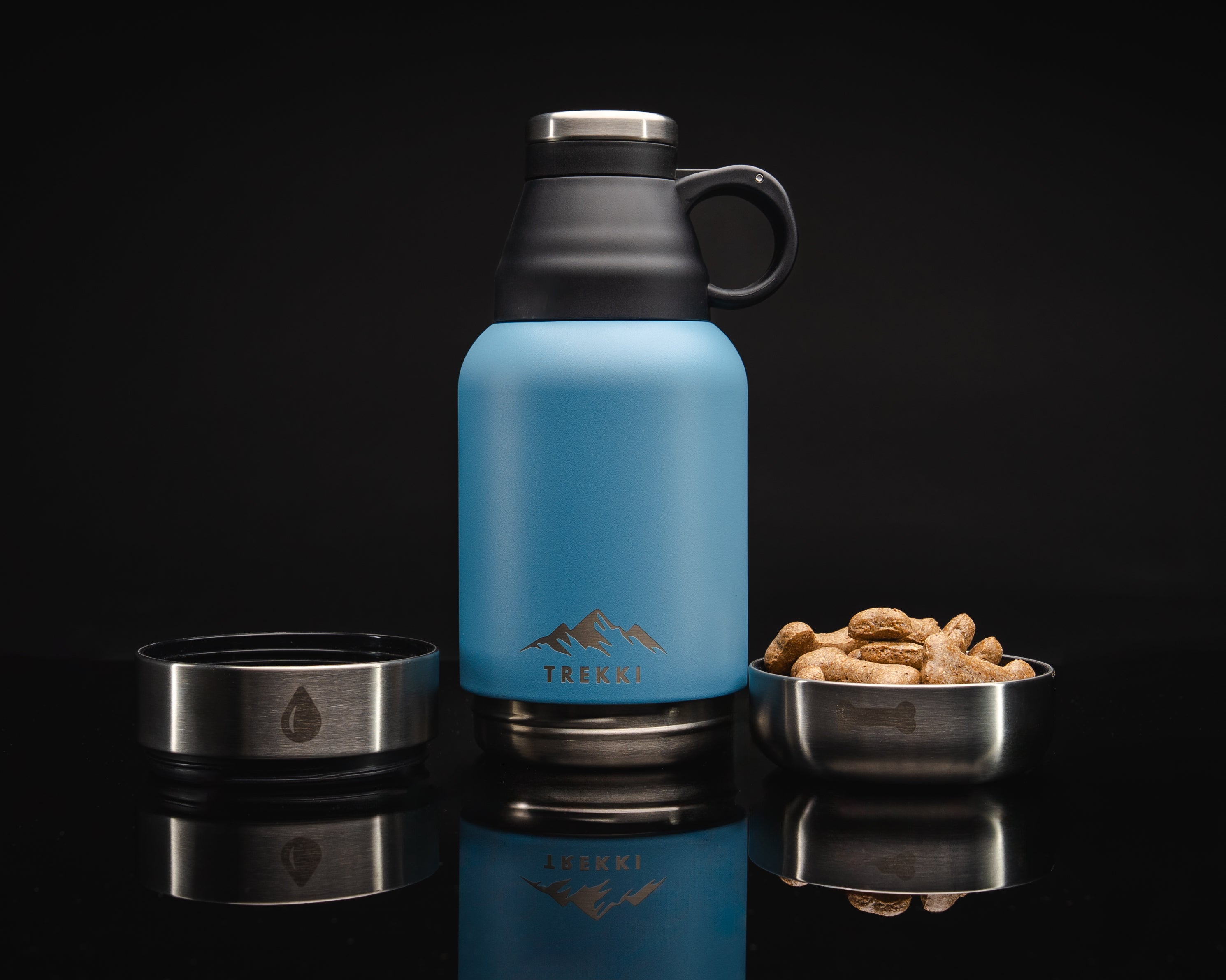 TREKKI - 3 in 1 Water Bottle for Dogs including Buddy Bag