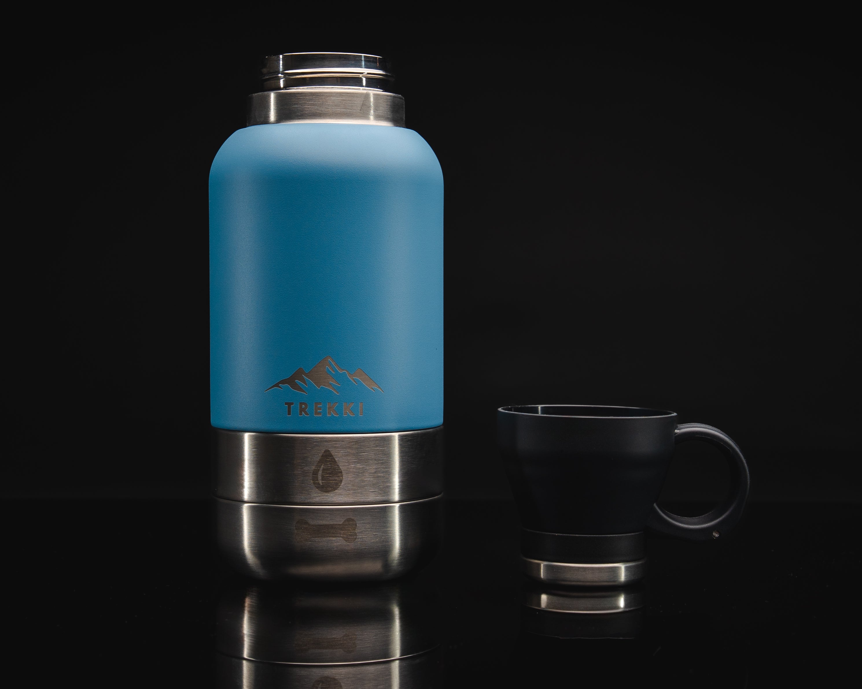 TREKKI - 3 in 1 Water Bottle for Dogs including Buddy Bag