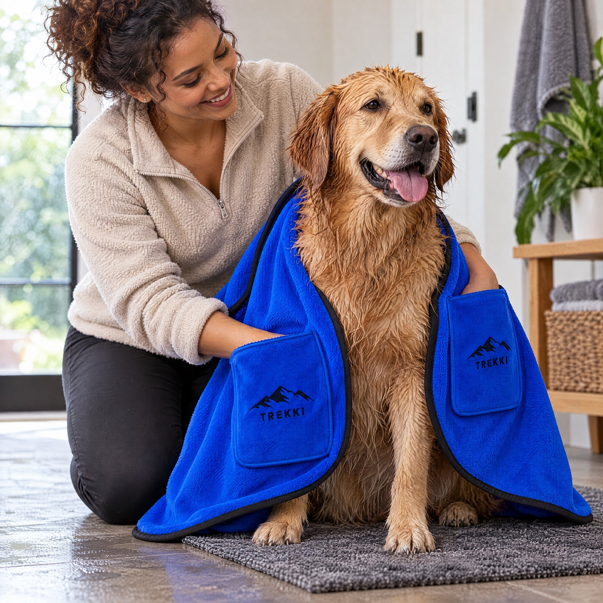 TREKKI Premium 500 GSM Microfibre Dog Towel