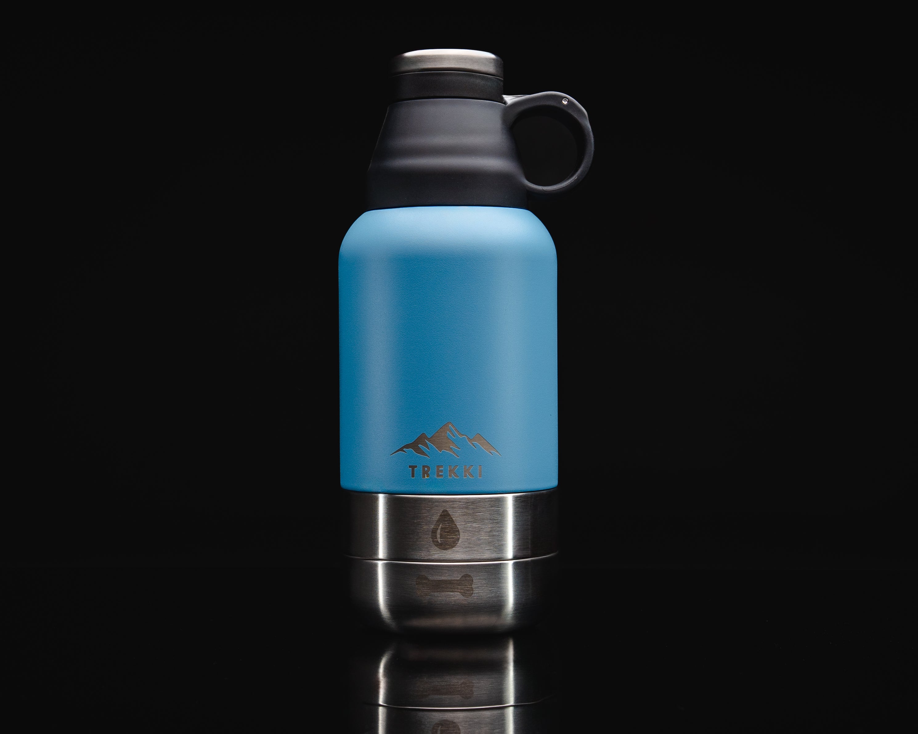 TREKKI - 3 in 1 Water Bottle for Dogs including Buddy Bag