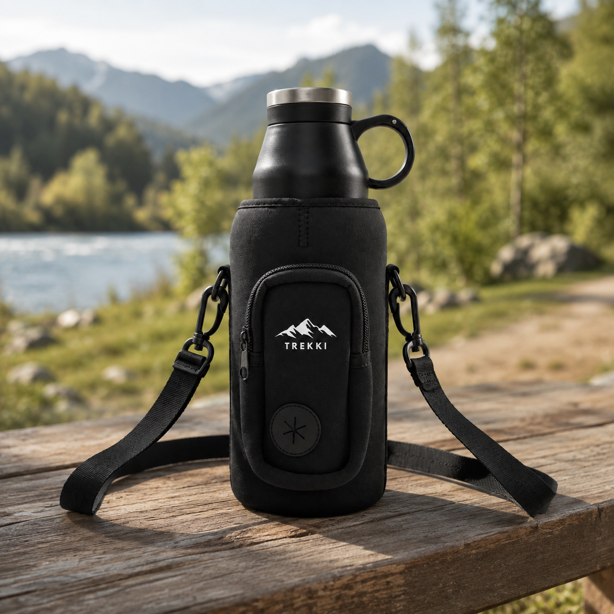 TREKKI 3 in 1 Water Bottle for Dogs including Buddy Bag